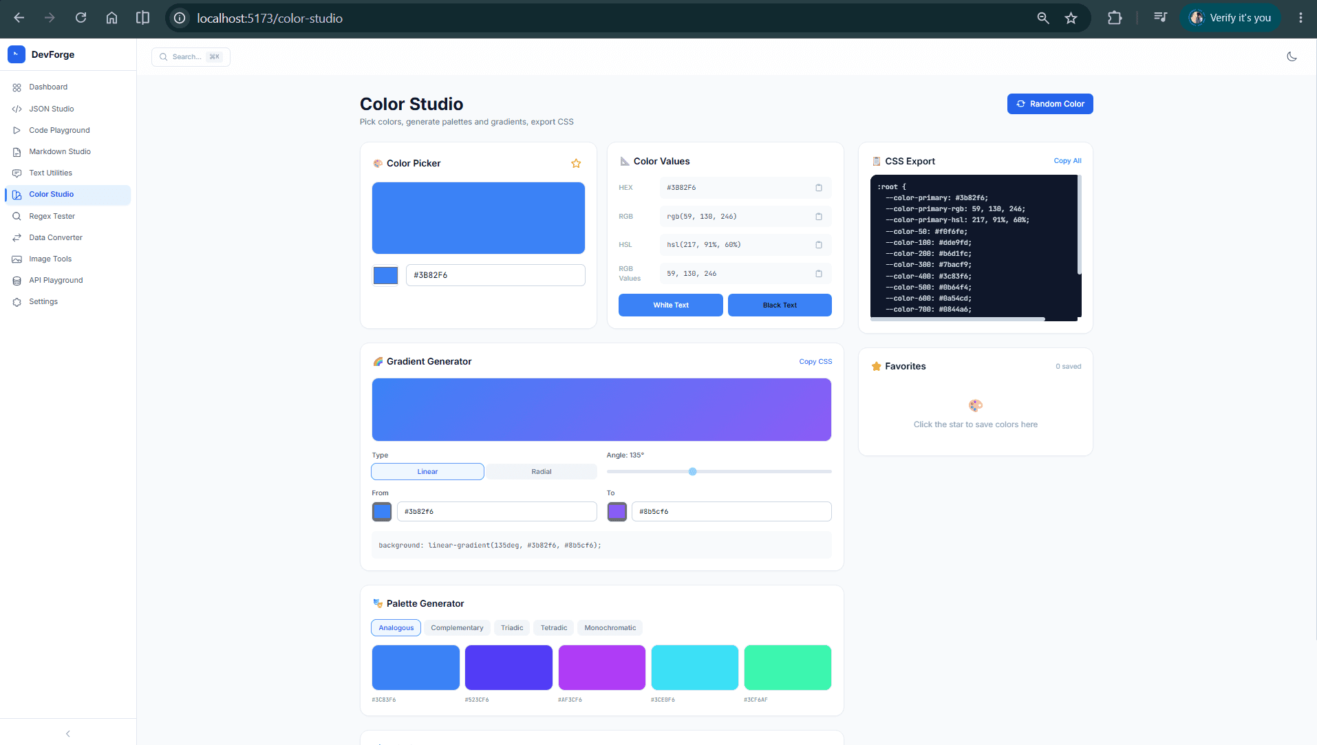 DevForge Color Studio