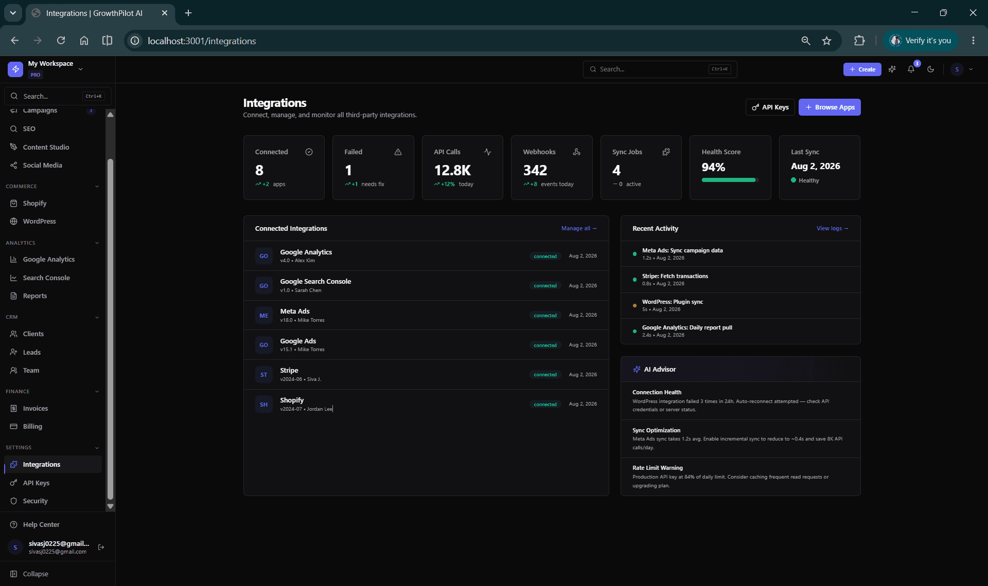 GrowthPilot AI Integrations