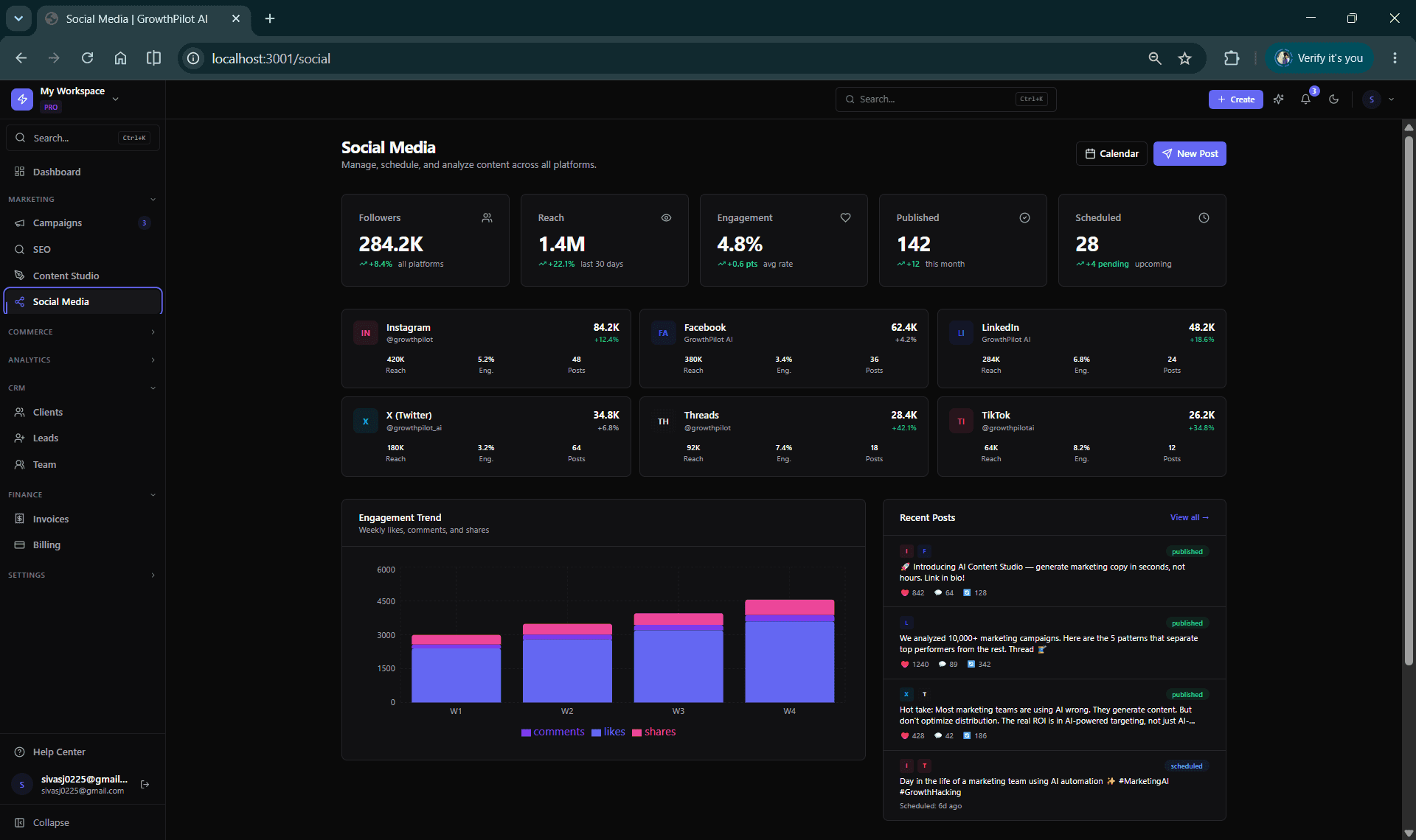 GrowthPilot AI Social Media